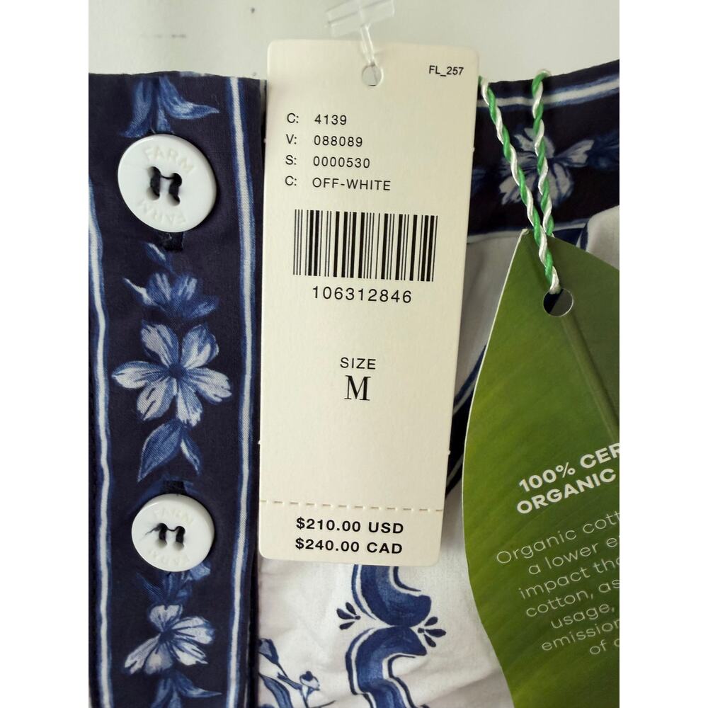 Farm Rio NEW Porcelain Garden Mini Dress, Medium - Picture 9 of 15